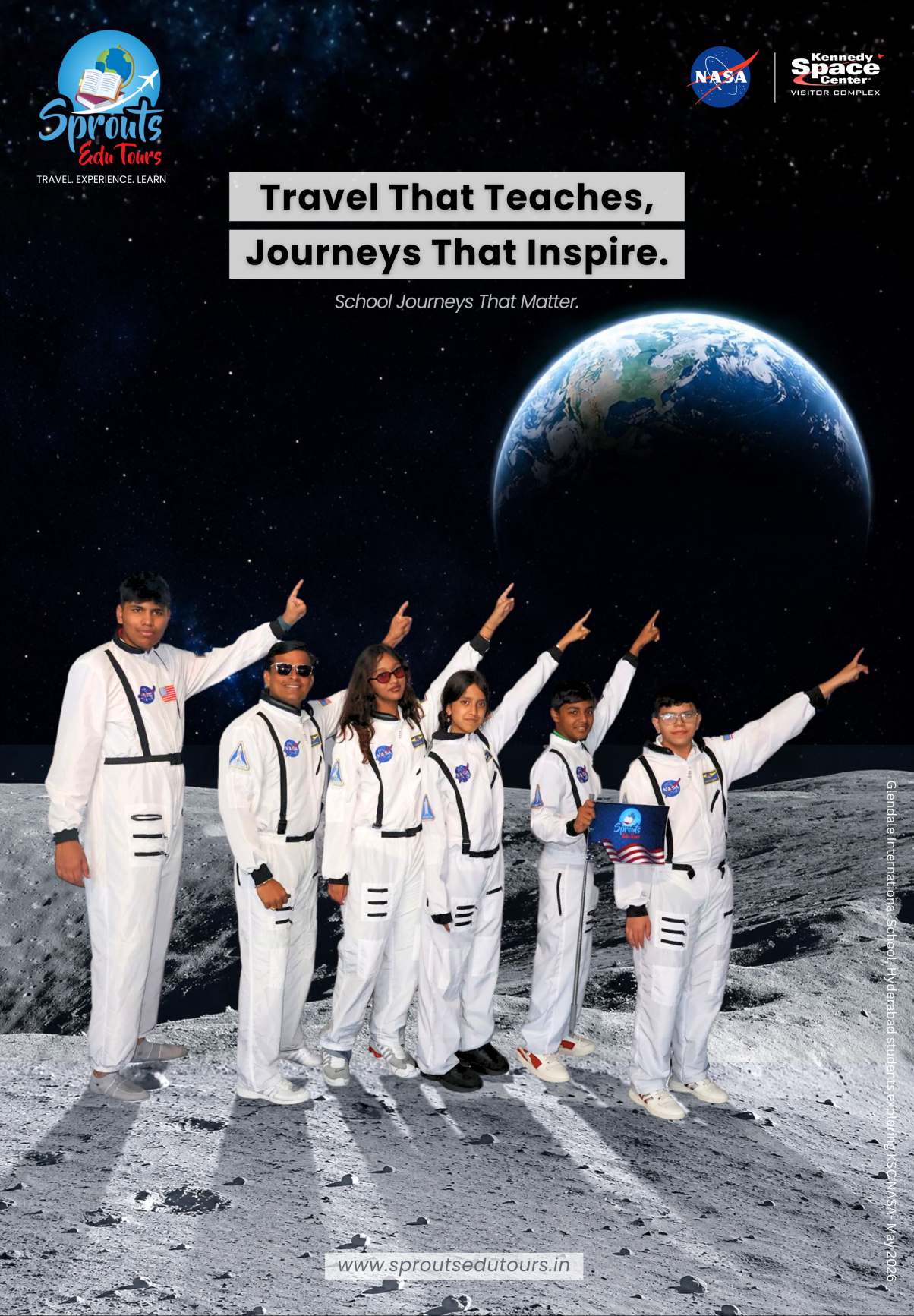 Sprouts students at Kennedy Space Center, NASA